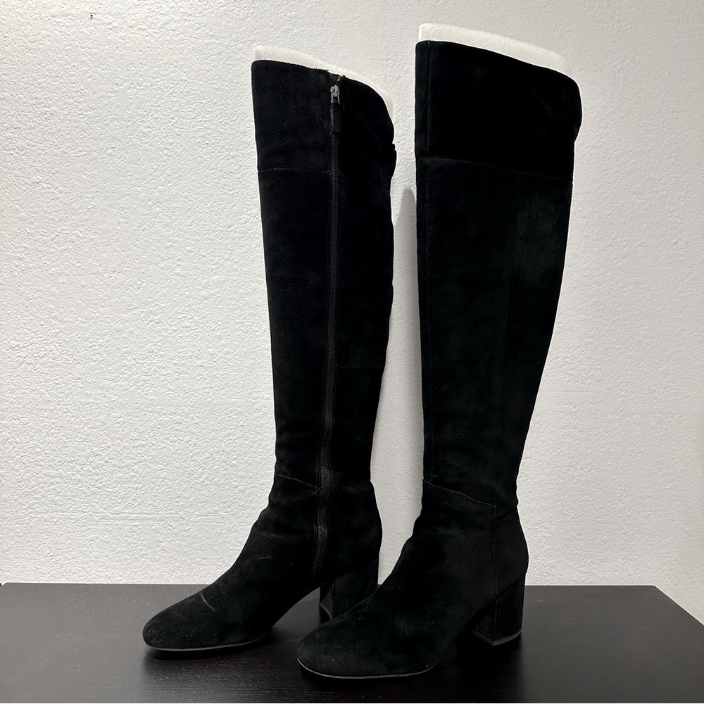 FRANCO SARTO BLACK SUEDE OVER THE KNEE BOOT SIZE 9M